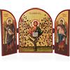 NKlaus Vite Cristo con 12 Apostoli trittico in legno icona 25x16cm cristiano 11316