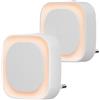 YUNLEX Luce notturna presa ambrata per bimbo, dimmer, crepuscolare | Luce ambrata 1500K, filtra il 99,95% luce blu, sonno tranquillo. Luce indiretta, ideale per neonati, cameretta, camera.