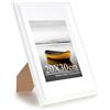Baoee Cornice portafoto bianca, 20 x 30 cm, espositore da parete o da tavolo