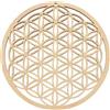 Zalati Decorazione da parete in legno con geometria sacra e griglia di cristallo per meditazione, chakra e yoga, simbolo dell'equilibrio e dell'armonia, 14 cm