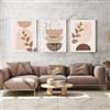 ZFTCN Set di 3 Poster Astratti Boho - Disegno a Linee Donna, Arte da Parete Foglia Botanica - Senza Cornice (Poster-07, 3Pcs-40x60cm)