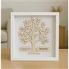 Stileitaliano Quadro Personalizzato idea regalo Festa della Mamma Albero della Vita in Legno con nomi familiari incisi, Bianco
