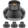 ledscom.de 4 lampade da soffitto/portalampada ELEKTRA, porcellana, nero lucido, 1x E27 max. 300 W