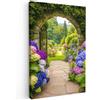 MuchoWow© Stampa Foto Quadro Moderno Quadri Moderni Soggiorno Con Cornice | 40x60 cm - Stampe Da Parete Camera Da Letto Matrimoniale Decorazione Canvas Vista - Cancello - Ortensia - Fiorito