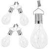 MAGICLULU Lampadina Solare Sospesa a Clip, 5 Pezzi, ABS e PC Argentata | Esterni e Zone senza Elettricità, Accensione a Induzione, Basso Consumo, Alta Trasparenza