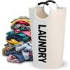 Generic Cesto portabiancheria grande da 90L, borsa portabiancheria pieghevole, cesto portabiancheria alto autoportante, contenitore pieghevole per il bucato