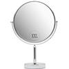 Mirrorvana Specchio da tavolo ingranditore 3X e 1X - specchietto telescopico da bagno per trucco e make up, specchio da appoggio 28 cm (cromato)