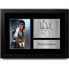 HWC Trading Michael Jackson A4 Incorniciato Firmato Regalo Visualizzazione Delle Foto Print Immagine Autografo Stampato Per Gli Appassionati Di Musica