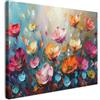 MuchoWow© Quadro Moderno Soggiorno Decorazioni Da Parete Quadri Su Tela Da | 40x30 cm - Salotto Grandi Foto Con Cornice Stampe Su Tela Camera Da LettoPapaveri - Fiori - Arte - Botanica