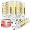 PEGASO - SET di 6 LAMPADINE LED BISPINA G9 - AC 220/240V - 7W EQUIVALENTI A 50W DELLA LAMPADINA ALOGENA 560 Lumen, LUCE FREDDA 6000K