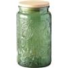 ANSQU Barattolo di vetro verde, barattolo di caramelle da 1000 ml con coperchio, barattoli di muratore colorati vintage per cucina, barattolo decorativo per caffè, tè, caramelle, biscotti, barattoli carini