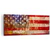 ARTTOR Quadri Moderni su Tela 120x50 cm Stampe da Parete Altro Viaggi - 3084 | America Bandiera Nazionale Quadro Decorativo 1 pezzo Soggiorno Camera da Letto Arte da Parete Decorazione da Parete ARTTOR