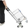 RUETERY Carrello per la spesa pieghevole con 8 ruote, con borsa Oxford da 35 l, portata 40 kg su pavimento piano, carrello per la spesa, pacchi, casa e viaggi brevi