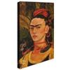 Wallazz Quadri Moderni Soggiorno Riproduzione Quadri famosi su tela - 100% Made in Italy - Frida Kahlo Autoritratto - Quadro Camera da Letto - Qualità Artigianale - 50x70cm