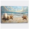 Printerland Quadro moderno Corridoio Conchiglia Stella Marina Mare Spiaggia Stampa su tela Canvas Astratto Camera da Letto (1, 50x100 cm, Canvas intelaiato)