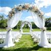 YNNHUDEEP Tessuto in organza e tulle, al metro, 3 m x 160 cm, tulle, bianco, fai da te, per compleanni, matrimoni, decorazioni per archi di nozze, feste