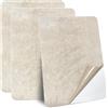Sensylectra 3 toppe autoadesive in microfibra, 20 x 30 cm, per riparazioni di auto, divani, fai da te (bianco crema)