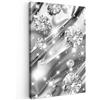 MuchoWow© Quadri Moderni Soggiorno Poster Da Parete Decorazioni Muro | 80x120 cm - Salotto Quadro Grande Foto Con Cornice Stampe Su Tela Camera Da LettoAstratto - Diamante - Moderno - Argento