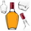 KADAX Bottiglie in Vetro 250ml con Tappo a Vite Rosso - Bottiglie vuote da riempire per liquore, Grappa, Olio e aceto, conservazione Alimentare