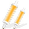 Homesally LED R7S 118mm 30W Nuovo Dimmerabile, Lampadina R7S LED 118mm Equivalenti a 300W Lampada Alogena, COB LED Lineare Lampadine, Nessun Sfarfallio, Illuminazione Fascio 360°,Warm White 2pcs,78mm 15w