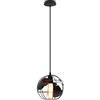 STOEX Lampada da Soffitto Industriale Retrò a Sospensione Lampada a Sospensione Vintage E27 Lampadario a Forma di Globo Creativo Decorazione e Illuminazione Camera da letto Soggiorno (Nero)