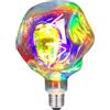 Suprema, Lampadina LED Decorativa Mini Globo Irregolare, Vintage, Attacco E27, 1800K, 4W, 220-240V, Dimmerabile (Raimbow)
