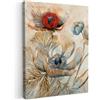 MuchoWow© Quadri Con Cornice Decorazione Quadri Per Camera Da Letto | 50x70 cm - Quadretti Da Parete Moderni Quadro Moderno Soggiorno Grande Foto Su Tela Fiori - Beige - Moderno - Illustrazione