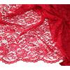 Russo Tessuti Tessuto Abbigliamento Vestiti Donna Merletto Macrame' Pizzo Balzato a Metraggio-Rosso