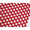 Generic Tessuto a rete con fori romboidali dal diametro di 1 cm, in spandex, 165 cm, venduto al metro (rosso)