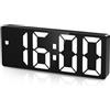 Ankilo Sveglia Digitale, Orologio a LED per la camera da letto, Orologio Elettronico da tavolo con DST, 5 livelli di luminosità regolabile, Snooze, modalità notturna, 12/24H per casa, camera da letto
