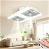 Generico Ventilatore Da Soffitto Con Luce E Telecomando, Funzionamento Silenzioso, 3 Velocità Ventilazione, 3 Modalità Illuminazione Led, Funzione Timer, Adatto Soggiorni Camere Letto (1pcs)
