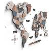 Giallobus - Planisfero in Legno - Mappa del Mondo 3D - Legno MDF - 161L x 94l cm - 06 - Multicolor wood OVERLAY - Decorazione Parete - Legno MDF Multilivello - Soggiorno Ufficio Camera