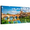 Wallazz Quadro su Tela Veneto - Quadri Moderni Soggiorno - Venezia, Verona, Padova, Vicenza, Treviso, Cortina - Stampa su Tela Canvas HD - Quadro Moderno Soggiorno 60x120 cm