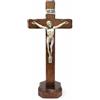 La Balestra Crocifisso da Tavola - Artigianale Made in Italy Cristo e INRI Placcati Argento 999 - Crocifissi da Tavola in Legno, Cura e Precisione dei dettagli di Gesù Crocifisso - 27X13,5 cm