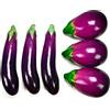 Laiiqi 6 pezzi di melanzane artificiali, finte melanzane finte per esposizione di verdure, realistiche e realistiche melanzane finte per le decorazioni della cucina di casa