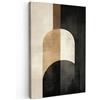 MuchoWow© Quadri Moderni Camera Da Letto Foto Quadro Con Cornice | 80x120 cm - Decorazioni Parete Soggiorno Stampa Su Tela Moderna Casa Salotto Poster Geometrico - Forme - Bianco