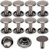 Cikonielf Rivetti Doppia Testa 10mm Rivetti Per Cuoio 200 Set Doppio Rivetto Rivetti In Pelle Borchie Tubolari In Metallo Per Pelle Borse Cinture Scarpe Cappello Decorazione (nero)