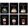 SUPERDANT 6 Pz Caffè Stampe su Wall Art Immagini Coffee Bar Decorazioni Da Parete Coffee Sign Kitchen Wall Art per Modern Home Dining Room Senza Quadro
