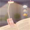 HOTUT Lampada da Lettura con Clip,Luce per Lettura Libri a Letto,Rosa,3 Colori & 3 Luminosità per Proteggere Gli Occhi,9 LED,USB C,360°Flessibile Luce Libro per Libri a Letto,Pittura