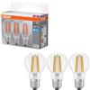 OSRAM Lampada LED Base Classica forma lampadina E27 11W 6500K trasparente | LED Base Classic A 100 Filament, LED Lamps, Chiaro, 10000 h, confezione da 3