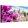 Wallazz Quadro su Tela Puglia - Quadri Moderni Soggiorno - Bari, Taranto, Lecce, Gallipoli, Foggia - Stampa su Tela Canvas HD - Quadro Moderno Soggiorno 50x150 cm