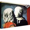 Wallazz Quadri Moderni Soggiorno Riproduzione Quadri famosi su tela - 100% Made in Italy - Magritte Gli Amanti - Quadro Camera da Letto - Qualità Artigianale - 50x70cm