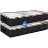 Generic Confezione da 2 organizer da 90 l, pieghevoli, da mettere sotto il letto, con finestra trasparente e manici, organizer per armadio, per coperte, vestiti, piumini, scarpe, 99,8 x 50 x 18 cm, nero