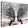 MuchoWow© Stampe Su Tela Quadro Soggiorno Quadri Camera Da Letto Moderni | 60x40 cm - Accessori Salotto Poster Da Parete Con Cornice DecorazioneSpiaggia - Mare - Persone - Albero - Arte moderna