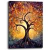 Printerland Quadro Moderno Verticale soggiorno ALBERO della VITA tramonto alba Astratto Quadri moderni da Parete Stampa su tela Canvas Decorazione Murale muro Arredo Camera da letto Salone (14, 30x40 cm)
