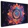 MuchoWow© Stampa su Tela Canvas Quadri per il Soggiorno Quadro Camera da | 60x40 cm - Letto Decorazioni Parete Mandala - Galassia - Colori