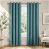 Ystyle Tenda Oscurante 100% Effetto Lino 2 Pezzi, 140×145 CM, Turchese | Termica Isolante Freddo e Caldo, Tenda Fonica Anti Rumore, Tende Natalizie Soggiorno Camera Letto Casa con Occhielli