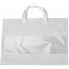 Fonowx Sacchetto Porta Cuscini Borsa Contenitore Custodia Non Tessuto con Chiusura Scorrevole E Pannello Trasparente per Ordinare Cuscini E Biancheria Adatto a Armadio Casa Camera da Letto, Bianco