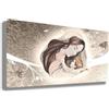 Printerland Quadro CAPEZZALE Sacra Famiglia gesù madonna natività Camera da letto Quadri moderni soggiorno parete Stampa su tela Canvas Decorazione Murale muro Arredo Salone (2, 50x100 cm)