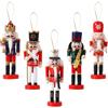 COSORO 5 Pezzi da 12 cm, Piccoli Addobbi di Soldatino Puzzle Natalizio in Legno, Mini Figure Puzzle Appendibili per Albero di Natale, per Regalo Tradizionale Decorazione Interni